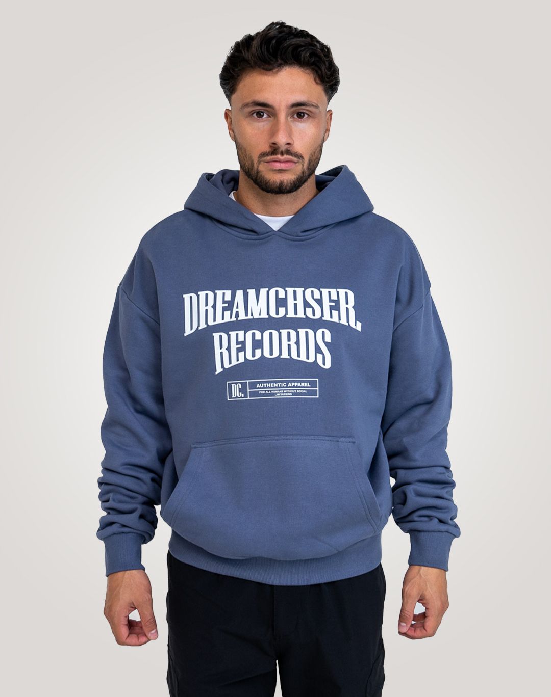 RECORDS' HOODIE VINTAGE BLUE